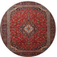 Ahgly Company Indoor Round Traditional Area Rugs, 4' Round