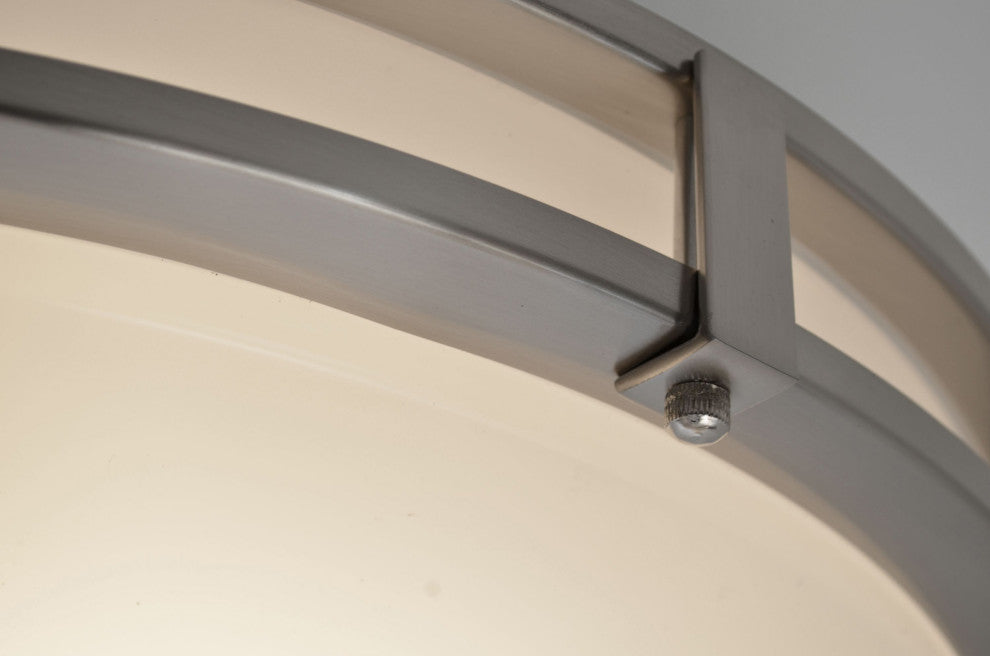 Carlisle 12" LED Semi-Flush Mount, Satin Nickel Finish