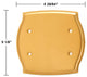 Switchplate Bright Solid Brass Double Blank |