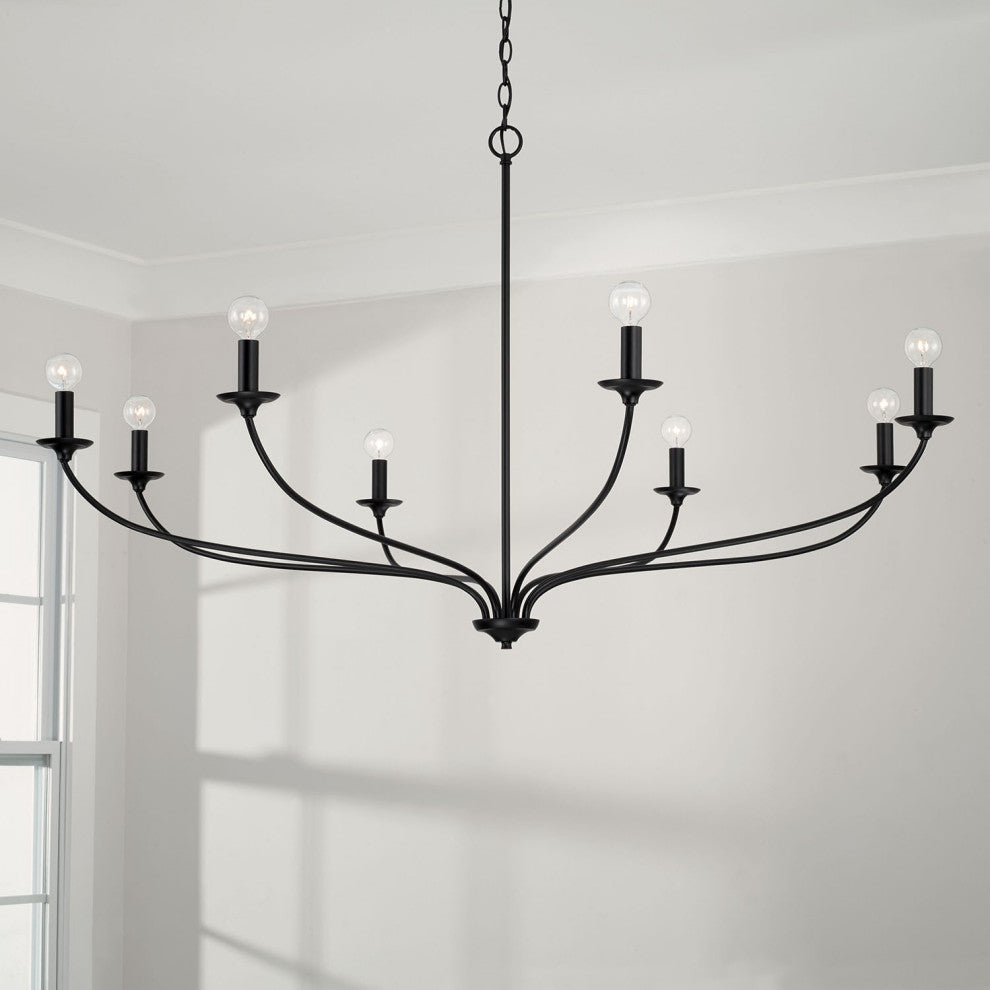Capital Lighting Dolan 8-Light Chandelier 449981MB Matte Black