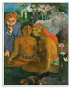 Tropical Landscape Native Figures Classic Painting, 10"x15"