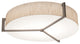Apex 19'' Flush Mount, Weathered Gray, Jute Shade