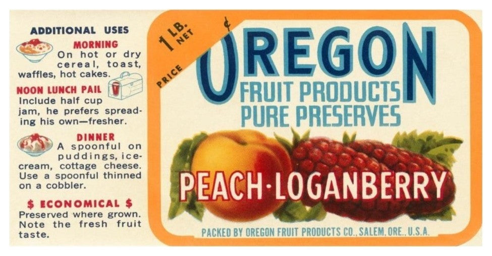 "Peach - Loganberry Preserves" Digital Paper Print by Retrolabel, 42"x22"