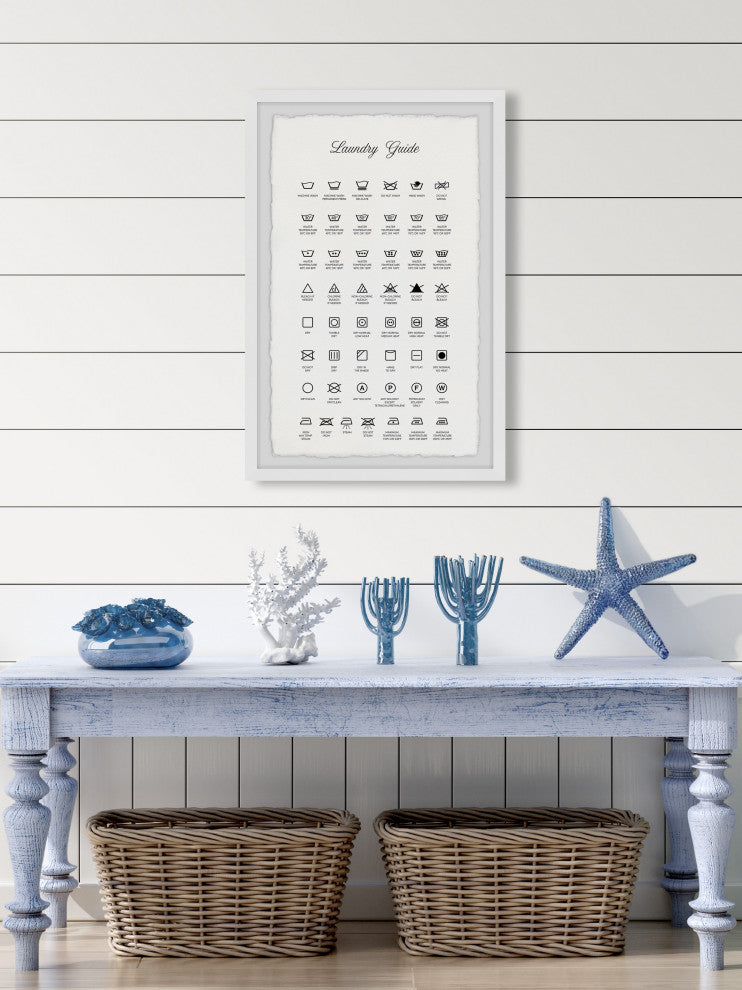"Laundry Guide II" Framed Painting Print, 16x24