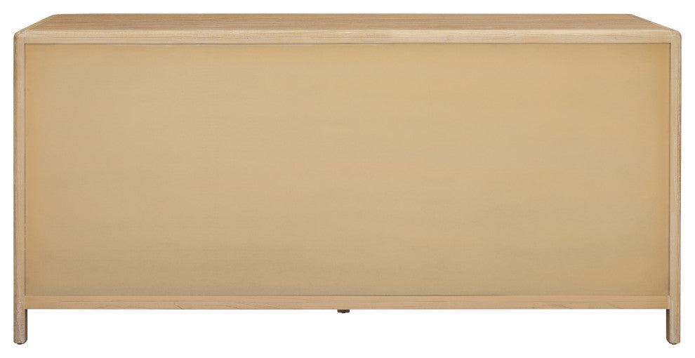 Hansville Sideboard 4 Doors With 2 Inner Drawers, Natural Whitewash