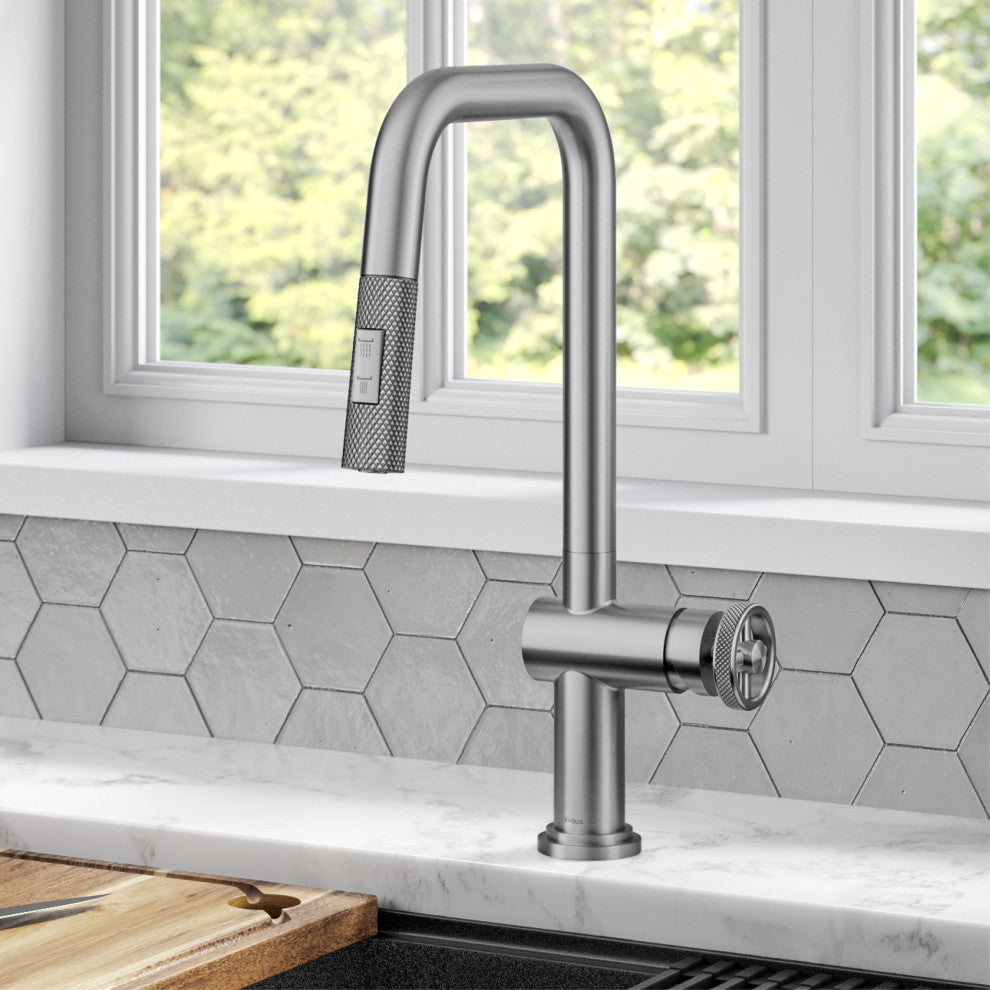 Urbix Bridge Kitchen Faucet, Spot Free Stainless Steel, Kpf-3126sfs