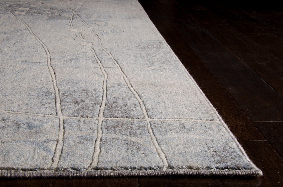 Nourison Somerset 2'3" x 8' Silver/Blue Indoor Area Rug