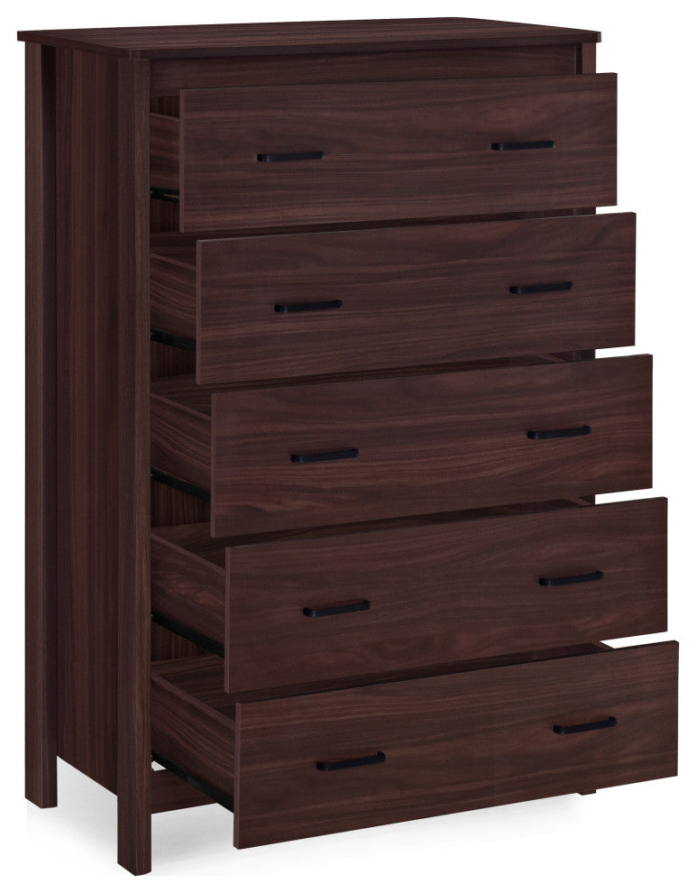 Titeca Contemporary 3 Piece Dresser and Nightstand Set, Wenge