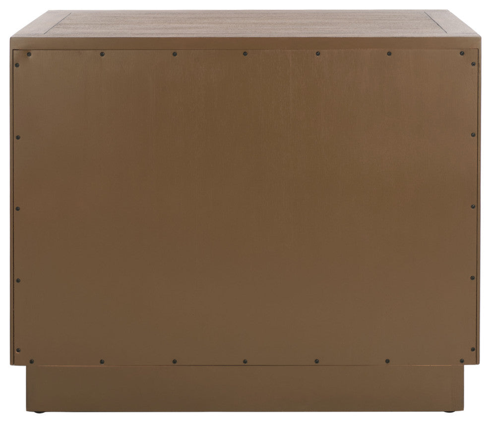 Safavieh Couture Steve 2 Drawer Wood Nightstand, Brown