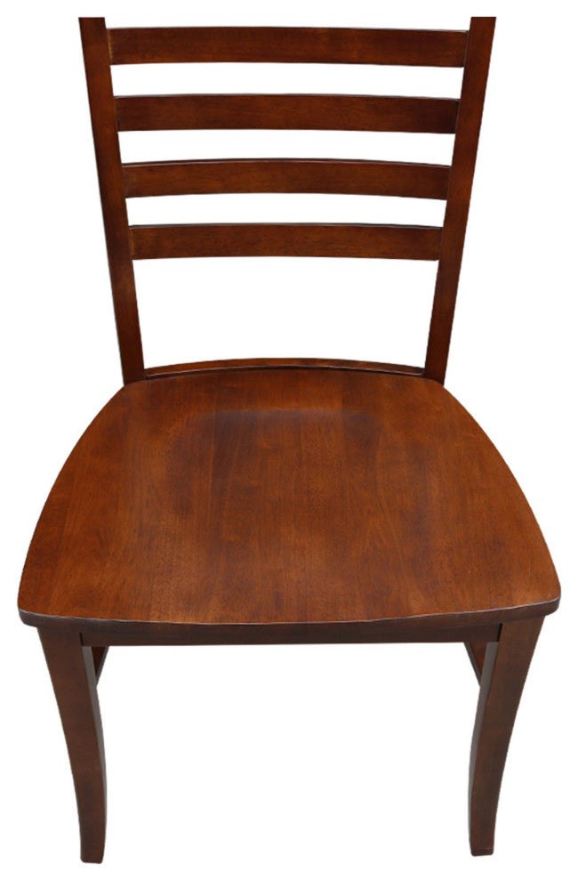 Set of Two Roma Ladderback Chairs, Espresso