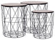 vidaXL Coffee Table 3 pcs Black