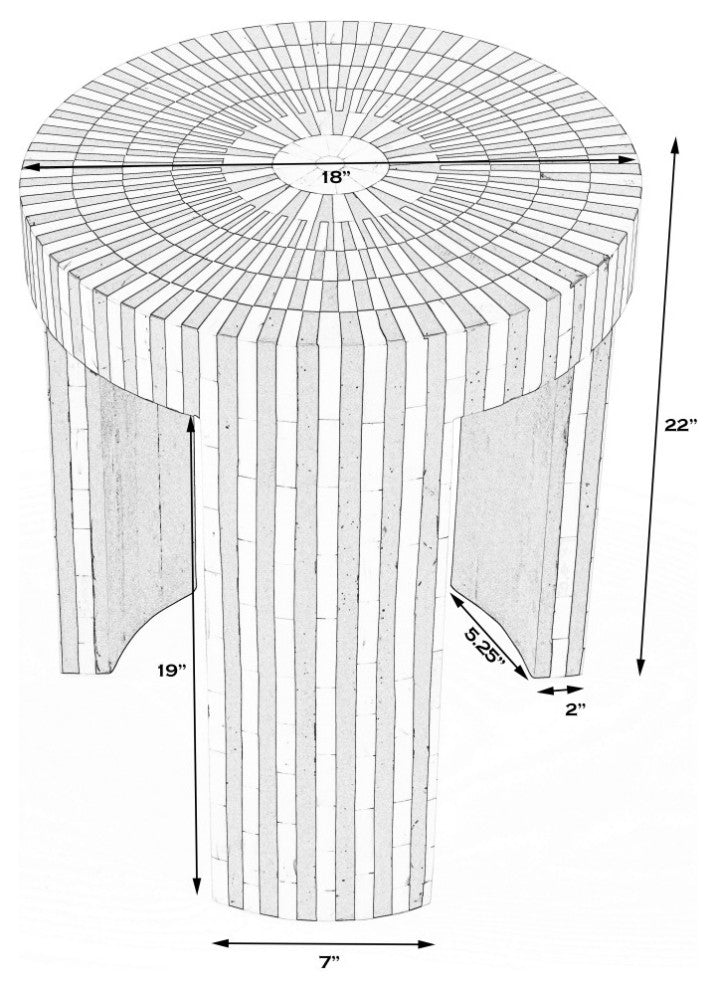 Rimma Bone Inlay Side Table