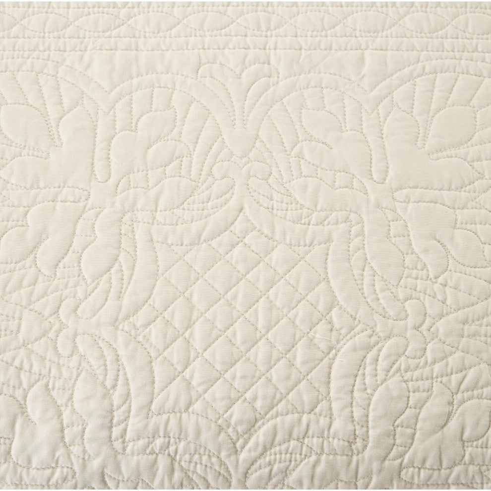 Madison Park Tuscany 6 Piece Reversible Scalloped Edge Daybed Cover Set, Cream