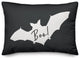 Boo Bat Gray 14x20 Throw Pillow
