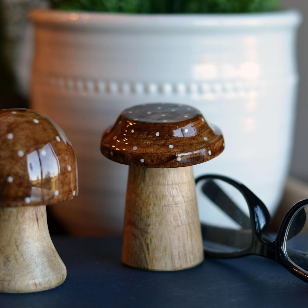 Dotted Top Mushrooms, Set of 3