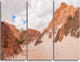 "Fantastic Panorama of White Canyon" Metal Wall Landscape, 3 Panels, 36"x28"