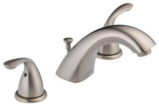 Delta Classic Two Handle Widespread Bathroom Faucet, Stainless, 3530LF-SSMPU