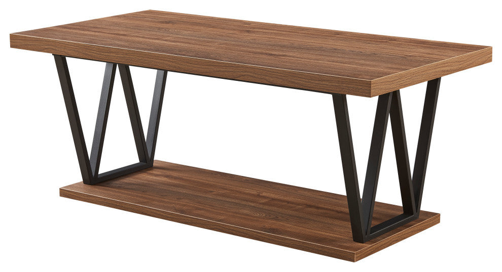 Double-Layer W Coffee Table With Storage