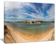 "Portuguese Maritime Village Panorama" Seashore Wall Art, 20"x12"
