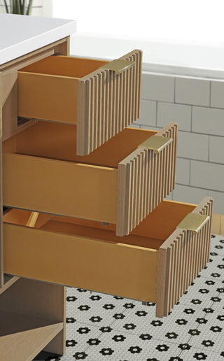 Ari Kitchen and Bath San Diego Bath Vanity, Oak, 36", Freestanding