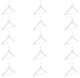 Abs plastic Clothes/Suit Hangers, Perfect for Dresses Blouses&Pants, Shirts, White, 15-Pack