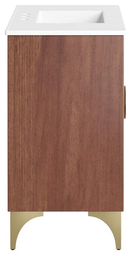 Daylight 36" Bathroom Vanity, White Walnut