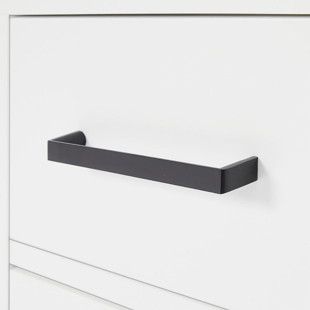 Ariel Hepburn 72" Double Rectangle Sinks Vanity, Carrara Quartz, White