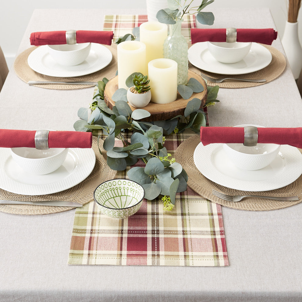 DII Homespun Plaid Table Runner