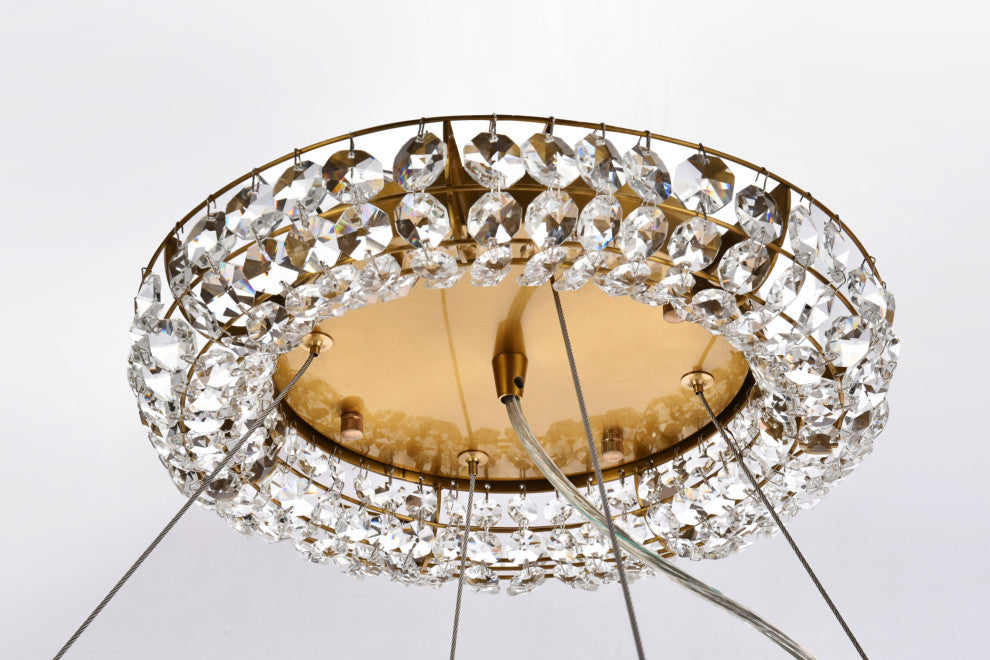 Elegant Lighting 2114G52/RC Paris 20 Light 52"W Crystal Ring - Chrome