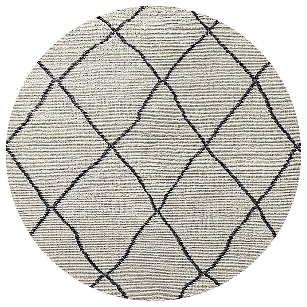 Ahgly Company Indoor Round Mid-Century Modern Area Rugs, 5' Round