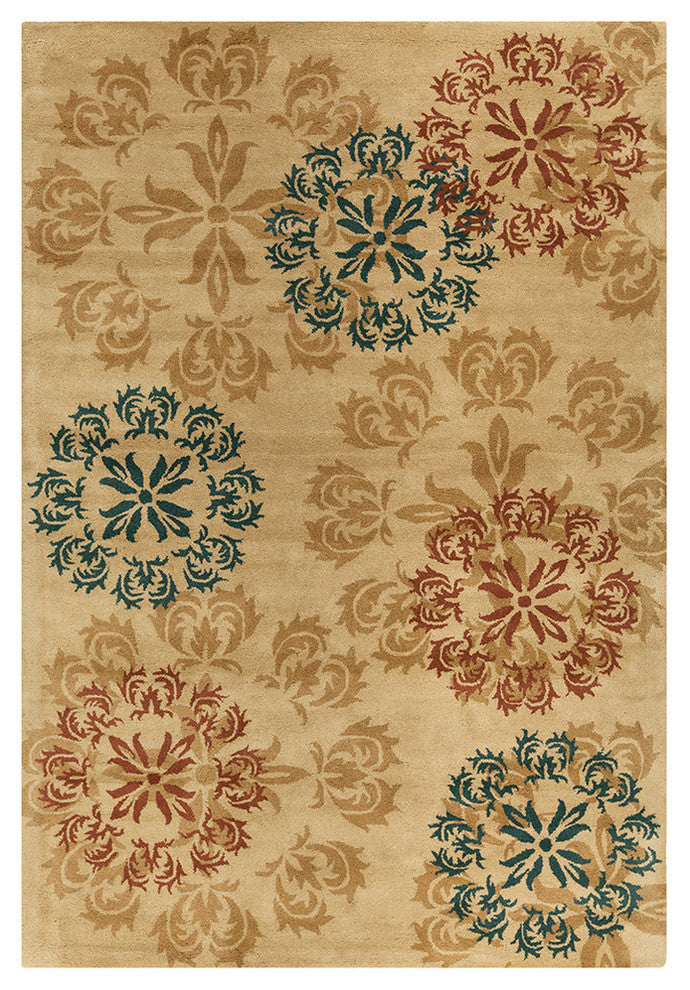 Allie Floral Contemporary Area Rug