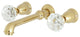 Kingston Brass Two-Handle Wall Mount Bathroom Faucet, Polished Brass