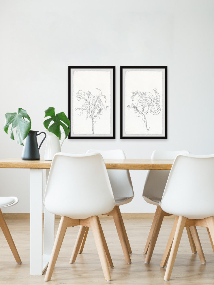 Radiant Flowers Diptych, Set of 2, 30x45 Panels