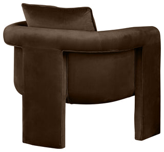 Sloan Velvet Accent Chair, Brown