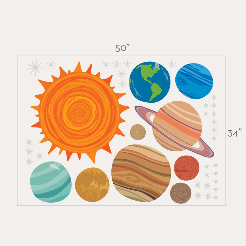 Planets Vinyl Wall Stickers, 41-Piece Set
