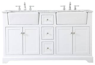 Home Living 22" Farmhouse White-Light Bathroom Vanity
