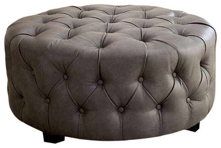 Benzara BM172775 Contemporary Ottoman, Gray