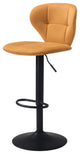 Bar Stool Chair Barstool, Steel Metal, Fabric, Yellow, Black, Cafe Bistro