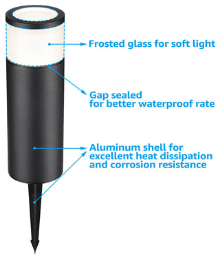 4 Pack LED Pathway Light, 5W Low Voltage, 4000K Cool White