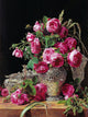 Tile Mural Still Life Roses By Ferdinand Georg Waldmuller, 6"x8", Glossy
