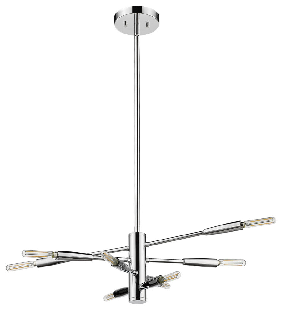 Z-Lite 737-8 Ascension 8 Light 16"W Abstract Chandelier - Matte Black