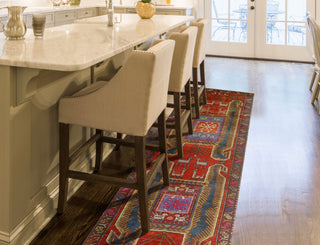 Fine Vintage Distressed Farjad Rust/Burgundy Runner, 3'2x9'11