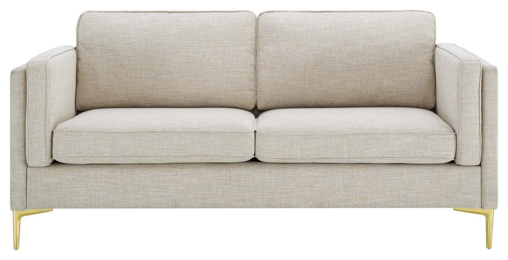 Sofa, Fabric, Beige, Modern, Living Lounge Room Hotel Lobby Hospitality