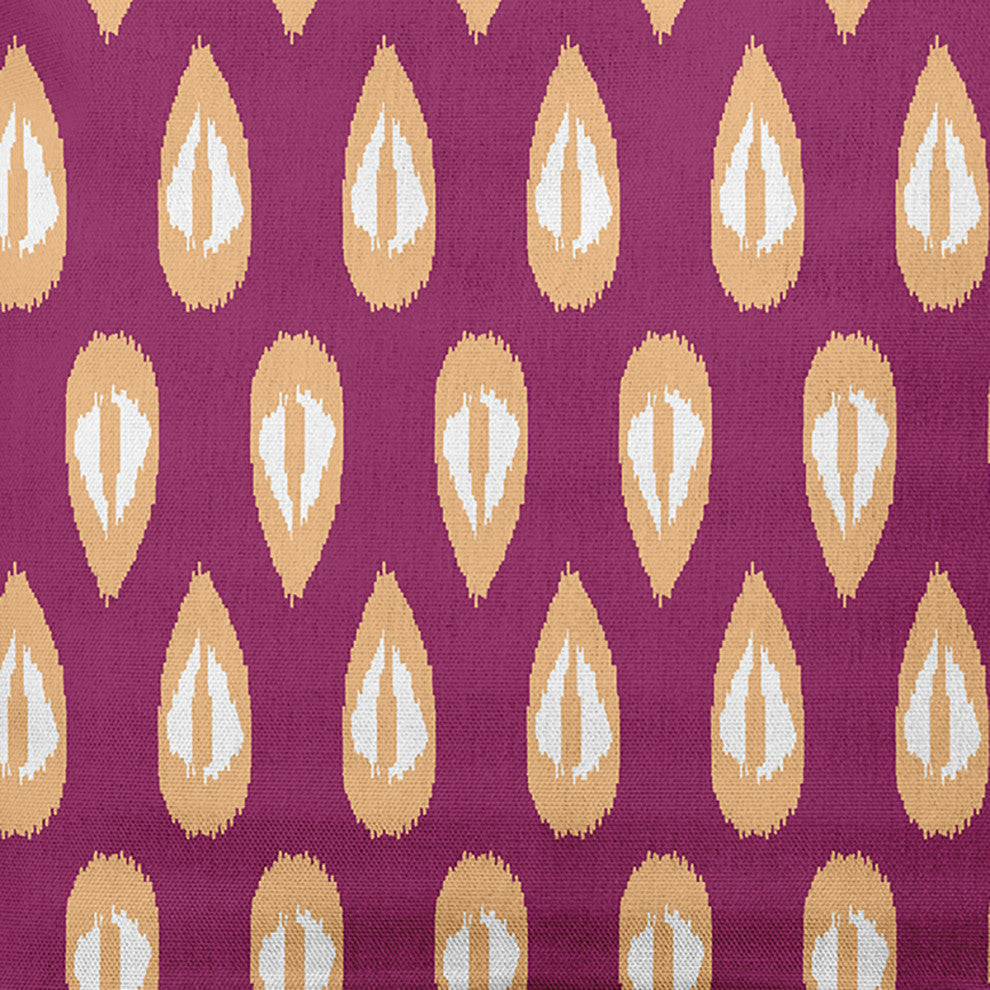 18" x 18" Ikat Tears Indoor/Outdoor Polyester Throw Pillow, Dusty Rose