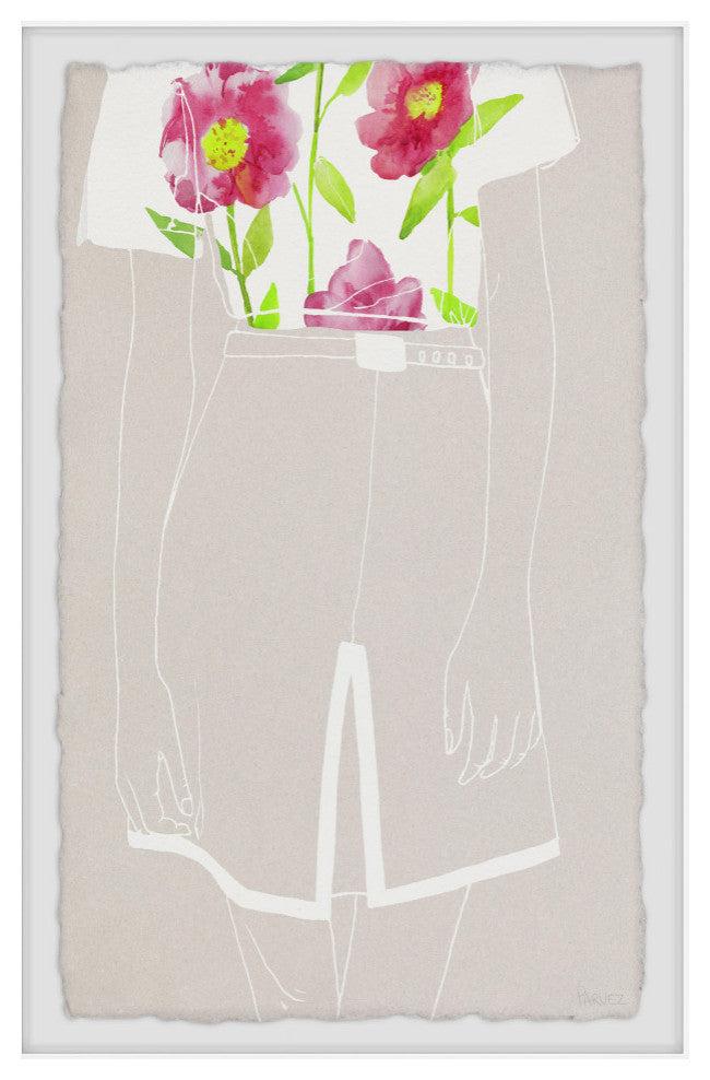 "Floral Printed Tops" Framed Painting Print, 12x18