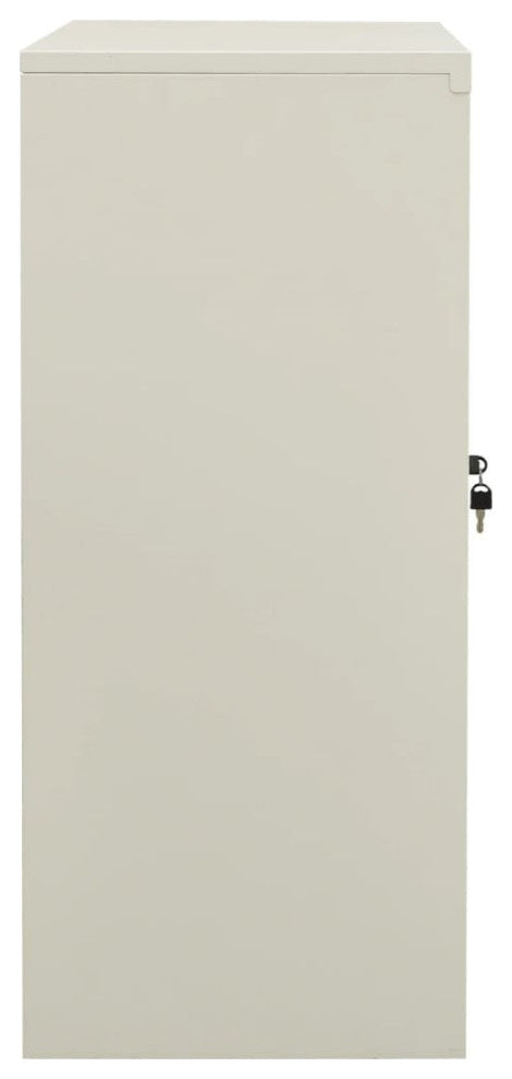 vidaXL Office Cabinet Storage Cabinet Home Display Cabinet Light Gray Steel