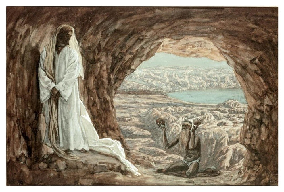 "Jesus Tempted In The Wilderness" Digital Paper Print by James Tissot, 38"x26"