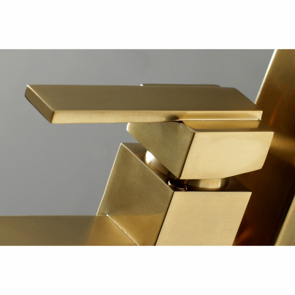 Kingston Brass Freestanding Tub Faucet With Hand Shower, Brushed Brass