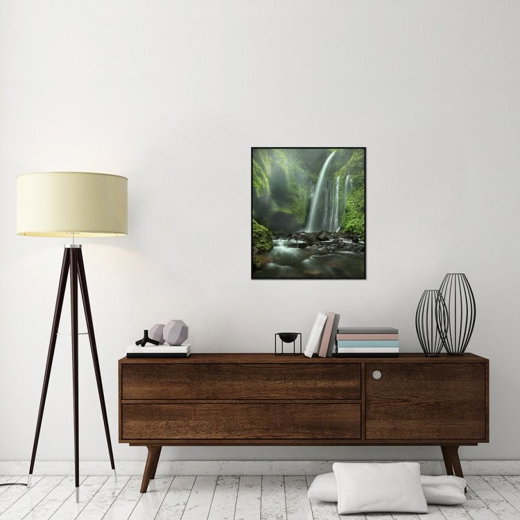 "Tiu Kelep" Framed Canvas Giclee by Adhi Prayoga, 27x31"