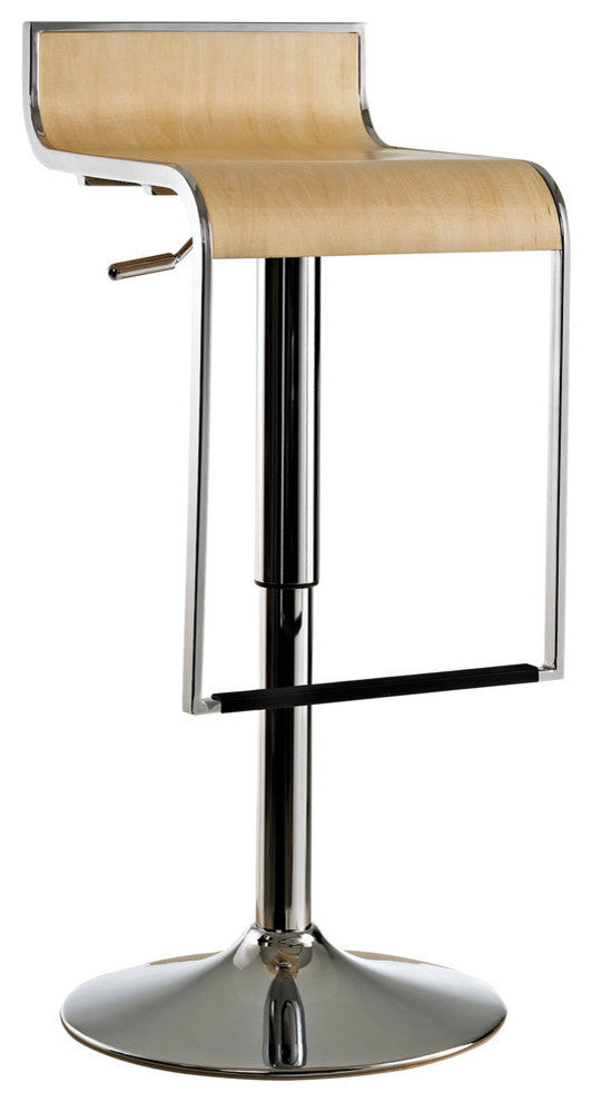 Modern Contemporary Dining Kitchen Wood Bar Stool Natural